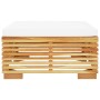 Garden stool with cream cushion solid teak wood by vidaXL, Modular outdoor sofas - Ref: Foro24-319158, Price: 109,01 €, Disco...