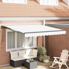 Toldo Retráctil Blanco 350x250 cm tela