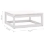 3-teiliges Garten-Lounge-Set aus weißem massivem Kiefernholz von vidaXL, Gartensets - Ref: Foro24-805711, Preis: 139,33 €, Ra...