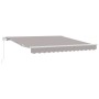 Toldo Retráctil Manual Gris claro 350 x 250 cm tela