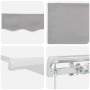 Toldo Retráctil Manual Gris claro 350 x 250 cm tela