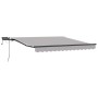 Toldo Retráctil Manual Gris claro 350 x 250 cm tela