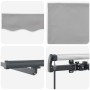 Toldo Retráctil Manual Gris claro 350 x 250 cm tela
