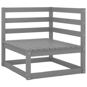 Garden corner sofa with anthracite gray pine wood cushions by vidaXL, Modular outdoor sofas - Ref: Foro24-805717, Price: 99,4...