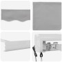 Toldo Retráctil Manual Gris claro 350 x 250 cm Tela, Metal
