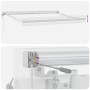 Toldo Retráctil Manual Gris claro 350 x 250 cm Tela, Metal