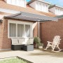 Toldo Retráctil Manual Gris Claro 350x250 cm Tela
