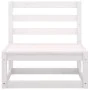 Central garden sofa with anthracite cushions and white acacia wood by vidaXL, Modular outdoor sofas - Ref: Foro24-805721, Pri...