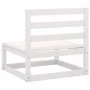 Central garden sofa with anthracite cushions and white acacia wood by vidaXL, Modular outdoor sofas - Ref: Foro24-805721, Pri...