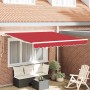 Toldo Retráctil Manual Rojo 350 x 250 cm tela