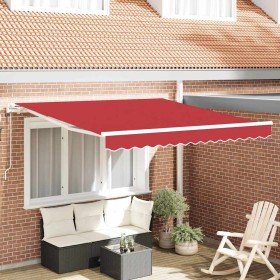 Toldo Retráctil 350 x 250 cm Rojo Toldo Retráctil 350 x 250 cm Rojo