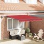 Toldo Retráctil con luces de tiras LED Rojo 350 x 250 cm tela en Toldos | Comprar online en Foro24