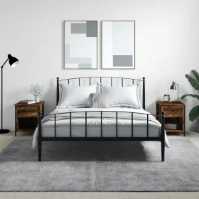 Mesitas noche 2 uds madera ingeniería roble ahumado 40x42x50 cm de vidaXL, Mesitas de noche - Ref: Foro24-825938, Precio: 71,...