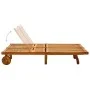 Garden lounger for 2 people and solid acacia wood cushions by vidaXL, Loungers - Ref: Foro24-3061385, Price: 404,96 €, Discou...