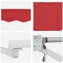Toldo Retráctil Rojo 350 x 250 cm tela
