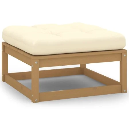 Garden stools with honey brown solid pine wood cushions by vidaXL, Modular outdoor sofas - Ref: Foro24-805728, Price: 66,78 €...