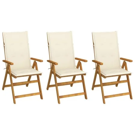 3 pcs folding garden chairs and solid acacia wood cushions by vidaXL, Garden chairs - Ref: Foro24-3064091, Price: 243,73 €, D...