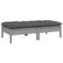 2-seater garden sofa with solid gray pine wood cushions by vidaXL, Modular outdoor sofas - Ref: Foro24-806660, Price: 108,11 ...
