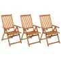 3 pcs folding garden chairs and solid acacia wood cushions by vidaXL, Garden chairs - Ref: Foro24-3064096, Price: 258,20 €, D...
