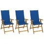 3 Stück klappbare Gartenstühle und Kissen aus massivem Akazienholz von vidaXL, Gartenstühle - Ref: Foro24-3064099, Preis: 241...