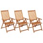 3 pcs folding garden chairs and solid acacia wood cushions by vidaXL, Garden chairs - Ref: Foro24-3064099, Price: 254,00 €, D...