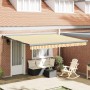 Toldo Retráctil Amarillo y 400 x 300 cm Tela, Metal
