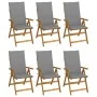 6 Stück klappbare Gartenstühle und Kissen aus massivem Akazienholz von vidaXL, Gartenstühle - Ref: Foro24-3064120, Preis: 461...