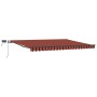 Toldo Retráctil Manual Naranja y marrón 400 x 300 cm tela