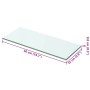 Panel de estante vidrio claro 50x15 cm