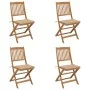 4 Stück klappbare Gartenstühle und Kissen aus massivem Akazienholz von vidaXL, Gartenstühle - Ref: Foro24-3064674, Preis: 213...