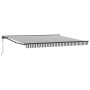 Toldo Retráctil Antracita y Blanco 400x300 cm tela
