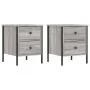 Bedside table 2 pcs Sonoma gray engineered wood 40x42x50 cm by vidaXL, Nightstands - Ref: Foro24-825990, Price: 81,24 €, Disc...