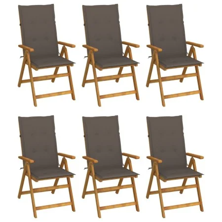 Faltbare Gartenstühle 6 Stück und Kissen Massivholz Akazie von vidaXL, Gartenstühle - Ref: Foro24-3064127, Preis: 469,04 €, R...