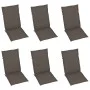Faltbare Gartenstühle 6 Stück und Kissen Massivholz Akazie von vidaXL, Gartenstühle - Ref: Foro24-3064127, Preis: 469,04 €, R...