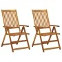 Liegende Gartenstühle, 2 Stück, Kissen aus massivem Akazienholz von vidaXL, Gartenstühle - Ref: Foro24-3064067, Preis: 194,50...
