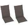 Reclining garden chairs 2 pcs solid acacia wood cushions by vidaXL, Garden chairs - Ref: Foro24-3064067, Price: 182,50 €, Dis...