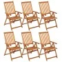6 pcs folding garden chairs and solid acacia wood cushions by vidaXL, Garden chairs - Ref: Foro24-3064128, Price: 447,35 €, D...
