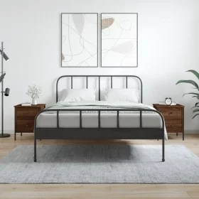 Mesitas noche 2 uds madera ingeniería marrón roble 40x42x50 cm de vidaXL, Mesitas de noche - Ref: Foro24-825992, Precio: 81,2...