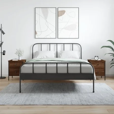 Nachttische, 2 Stück, Eichenbraun, Holzwerkstoff, 40 x 42 x 50 cm von vidaXL, Nachttische - Ref: Foro24-825992, Preis: 81,24 ...