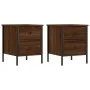 Mesitas noche 2 uds madera ingeniería marrón roble 40x42x50 cm de vidaXL, Mesitas de noche - Ref: Foro24-825992, Precio: 81,17 €