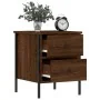Mesitas noche 2 uds madera ingeniería marrón roble 40x42x50 cm de vidaXL, Mesitas de noche - Ref: Foro24-825992, Precio: 81,17 €