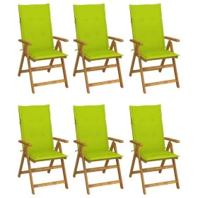 6 pcs folding garden chairs and solid acacia wood cushions by vidaXL, Garden chairs - Ref: Foro24-3064130, Price: 461,45 €, D...