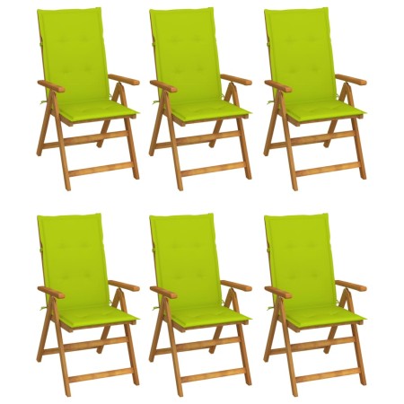 6 Stück klappbare Gartenstühle und Kissen aus massivem Akazienholz von vidaXL, Gartenstühle - Ref: Foro24-3064130, Preis: 485...
