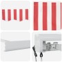 Toldo Retráctil Rojo y 400 x 300 cm Tela y Metal