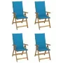 Liegende Gartenstühle mit 4 Kissen aus massivem Akazienholz von vidaXL, Gartenstühle - Ref: Foro24-3065351, Preis: 330,79 €, ...