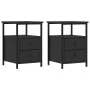 Nightstands 2 pcs engineered wood black 34x35.5x50 cm by vidaXL, Nightstands - Ref: Foro24-826014, Price: 78,02 €, Discount: %