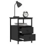 Nightstands 2 pcs engineered wood black 34x35.5x50 cm by vidaXL, Nightstands - Ref: Foro24-826014, Price: 78,02 €, Discount: %