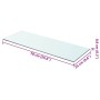 Panel de estante vidrio claro 70x25 cm