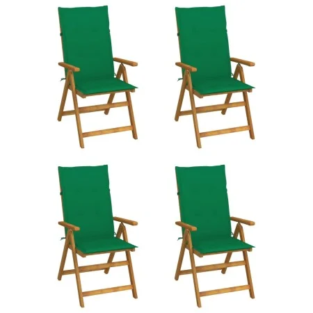 Liegende Gartenstühle mit 4 Kissen aus massivem Akazienholz von vidaXL, Gartenstühle - Ref: Foro24-3065352, Preis: 327,38 €, ...