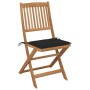 4 Stück klappbare Gartenstühle und Kissen aus massivem Akazienholz von vidaXL, Gartenstühle - Ref: Foro24-3064678, Preis: 221...
